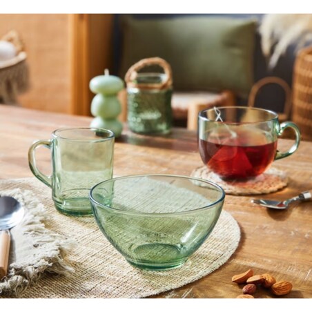 SZKLANKA luminarc ZIELONE SZKŁO na herbatę kawę napoje soki kakao 250ml x6