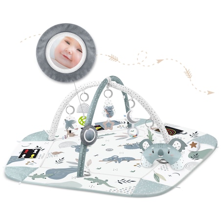 Mata edukacyjna interaktywna dla niemowląt Koala dwustronna składana XXL 5w1 Nukido