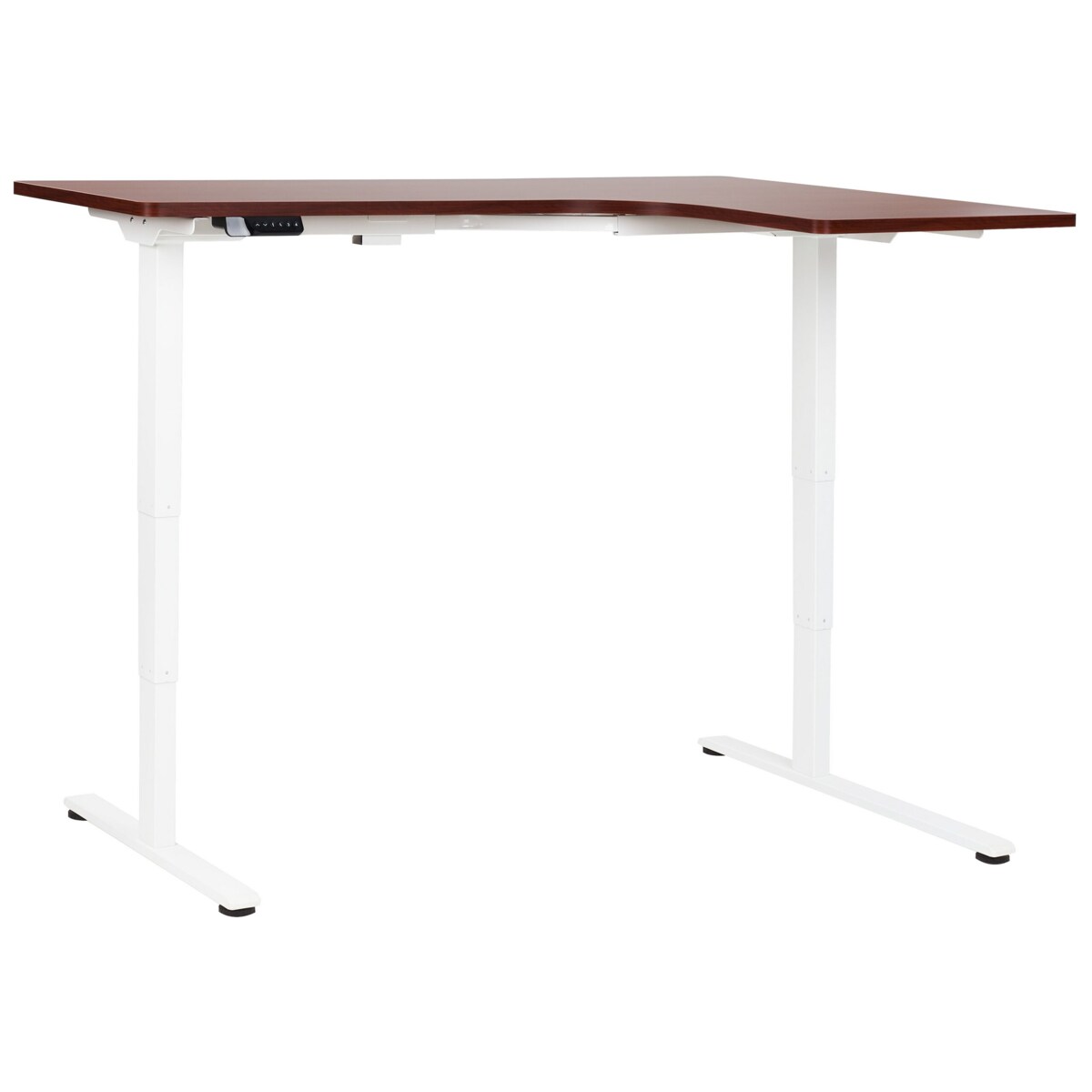 Biurko regulowane Elektryczny Prawostronny Ciemne drewno DESTINES