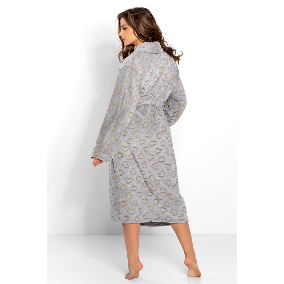 Szlafrok Zoe Long Grey, L