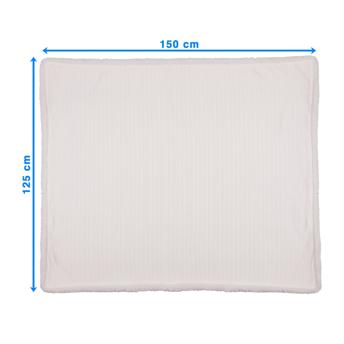 Koc Świąteczny Dekoracyjny Narzuta Na Łóżko 150X125 Cm Ozdoba Ciepły Biały