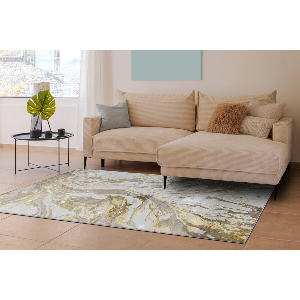 Dywan BLISS Z162AZ173 złoty / krem - 160x220 cm