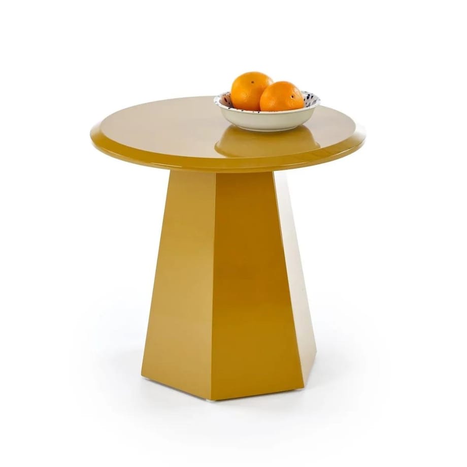 Stolik kawowy LOCA 50x50cm musztardowy