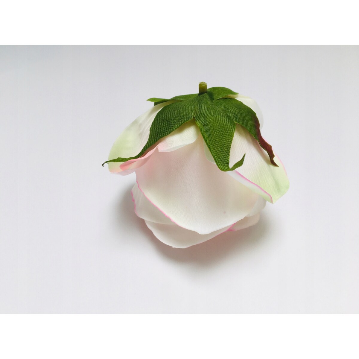 SZTUCZNE KWIATY DO BUKIETU wiązanki stroika RÓŻA biało różowa 6 szt ładna