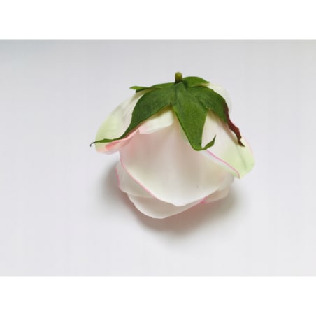 SZTUCZNE KWIATY DO BUKIETU wiązanki stroika RÓŻA biało różowa 6 szt ładna