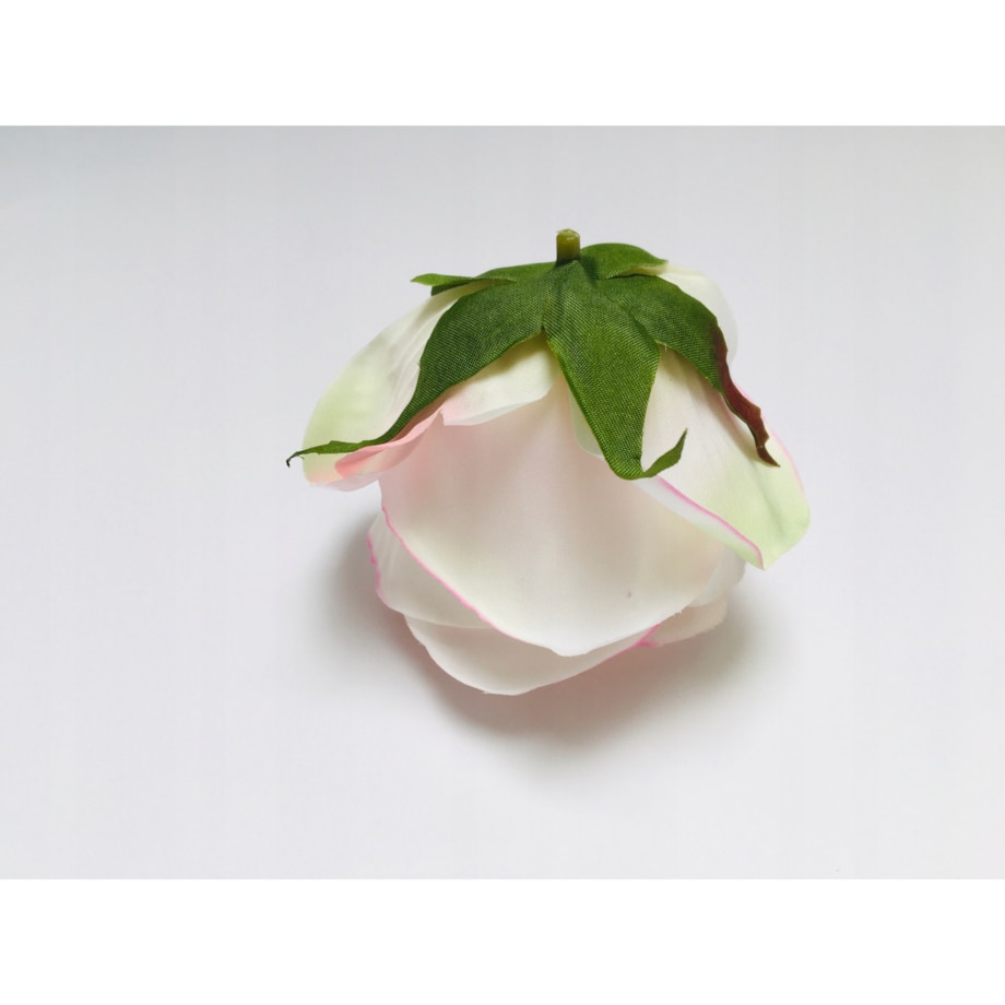 SZTUCZNE KWIATY DO BUKIETU wiązanki stroika RÓŻA biało różowa 6 szt ładna