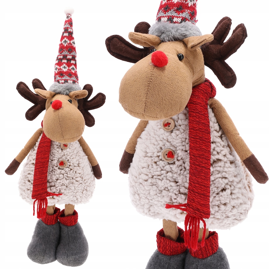 RENIFER świąteczny DUŻY dekoracja świąteczna ŁOŚ