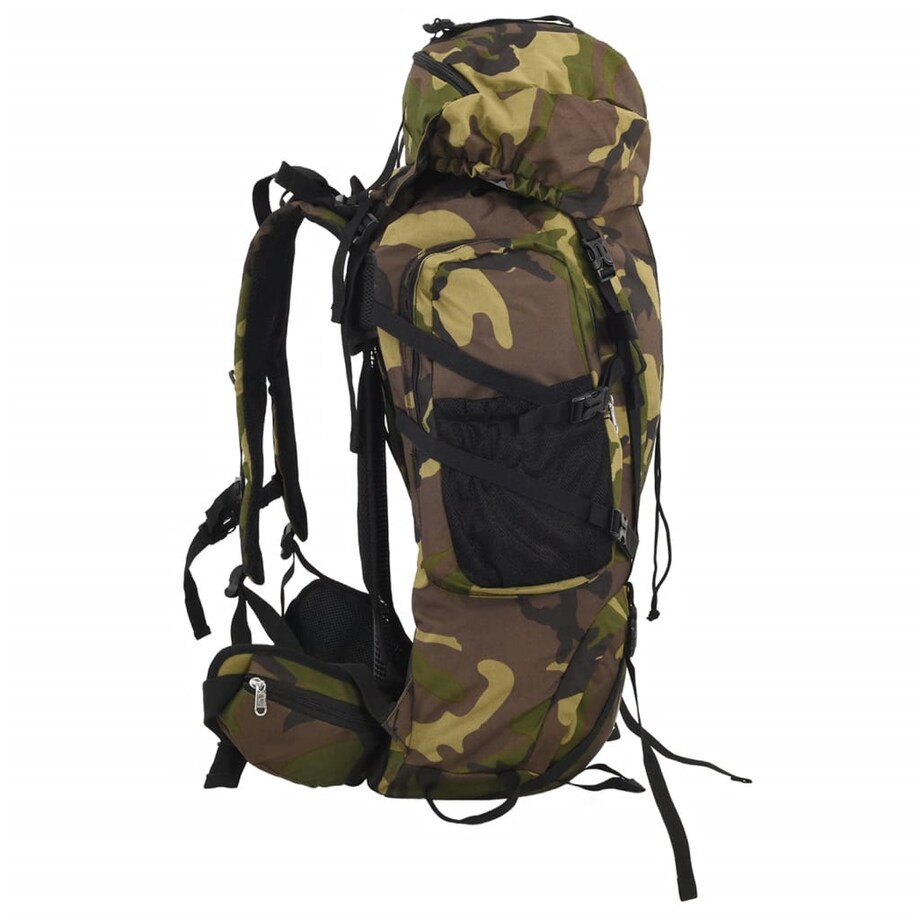 vidaXL Plecak turystyczny, zielone moro, 60 L, tkanina Oxford