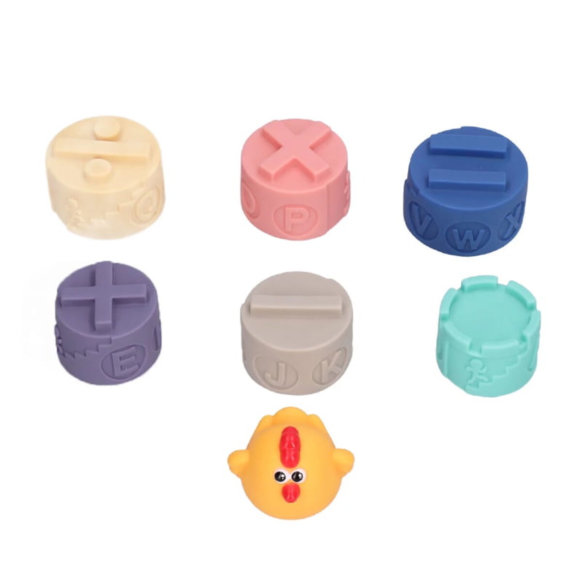 Wieża sensoryczna z kurką - miękkie klocki