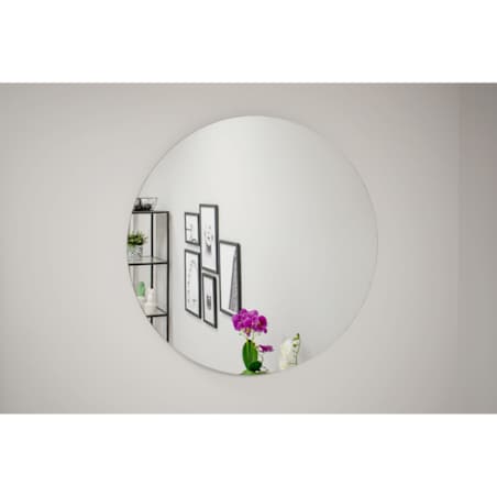 Okrągłe Lustro Wiszące 80 Cm Bez Ramy