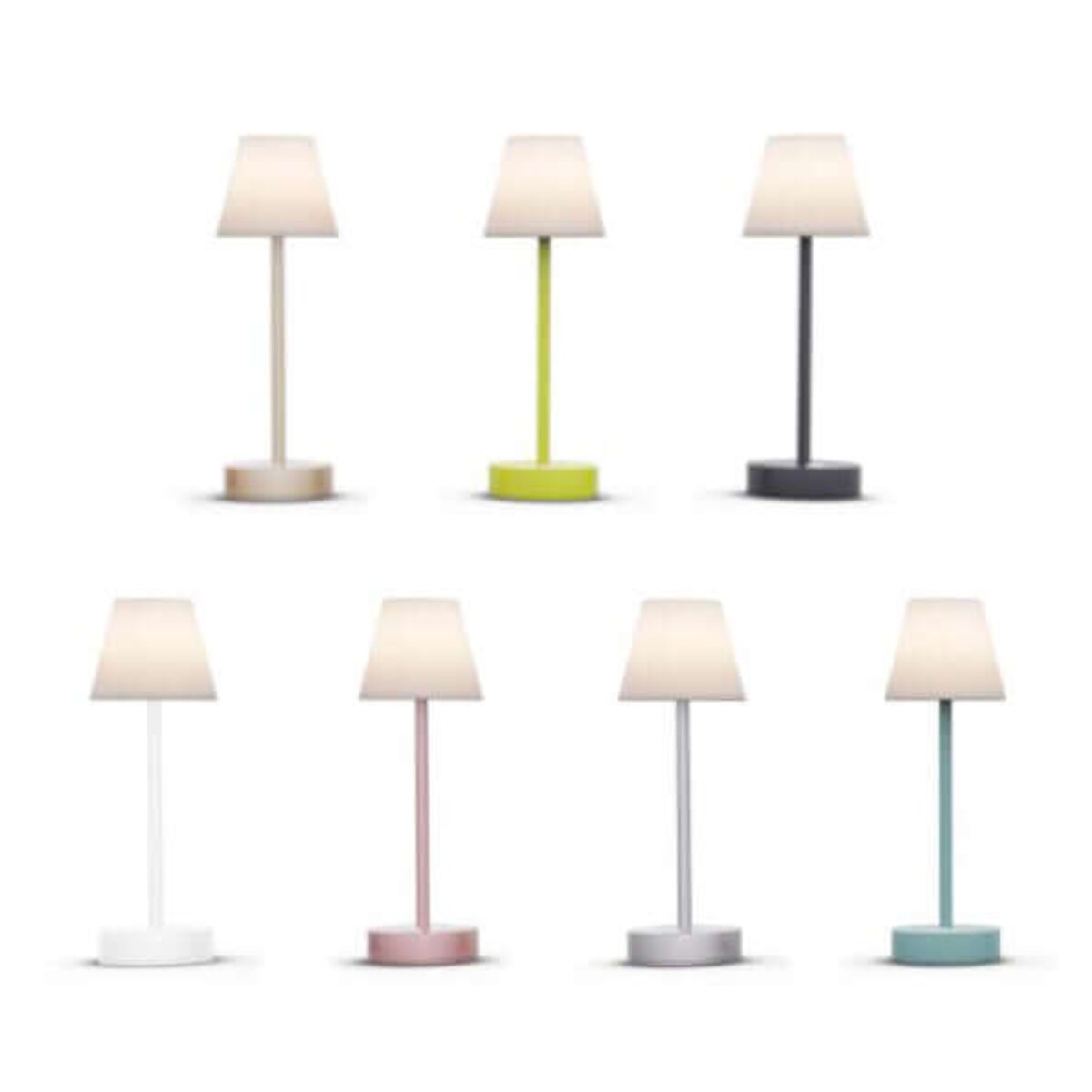 Dotykowa stołowa lampka Lola LUMLLS030BRWLNW King Home IP44 do baru beżowa