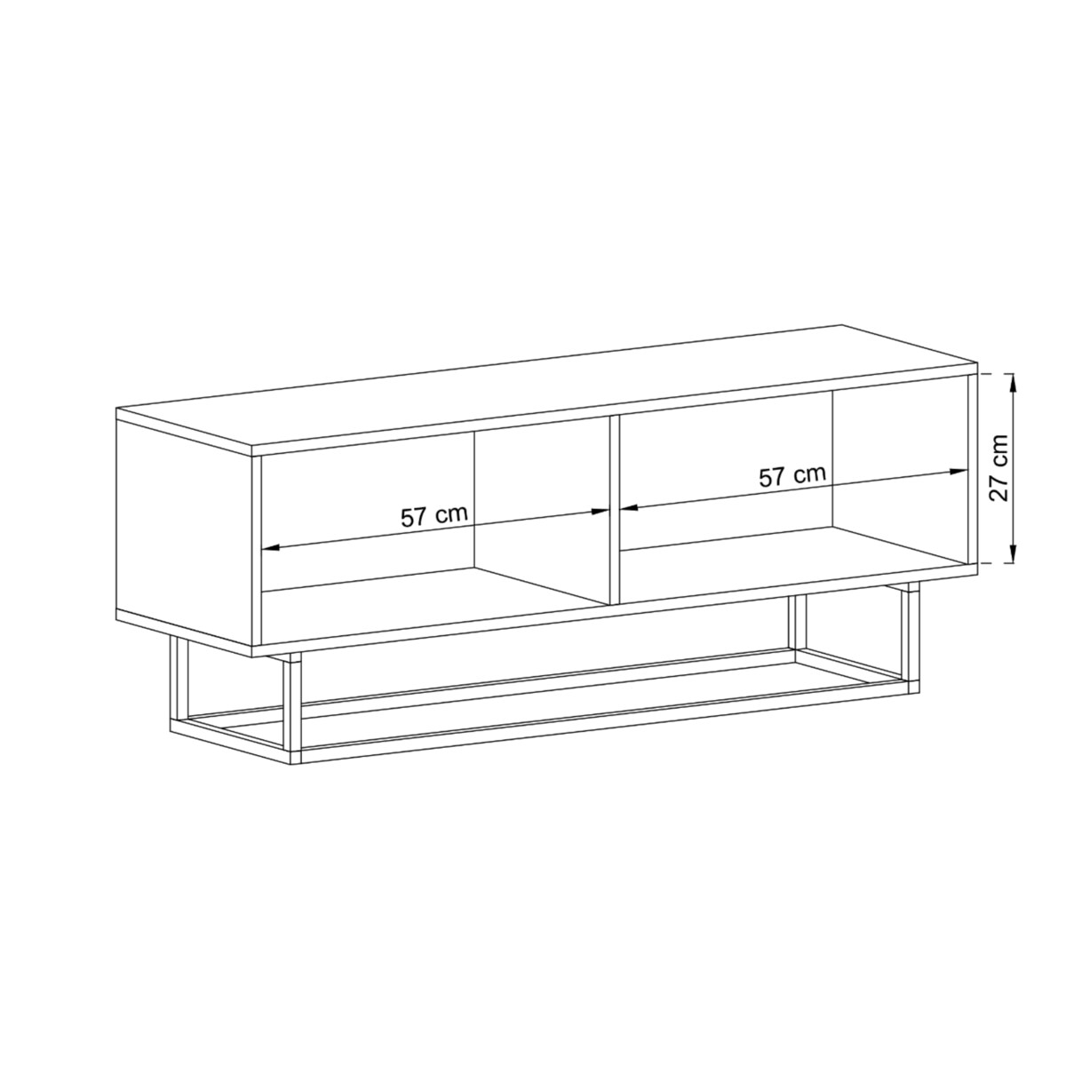 Szafka RTV Loft Industrialna Komoda RTV Kaszmir MAT 120 cm