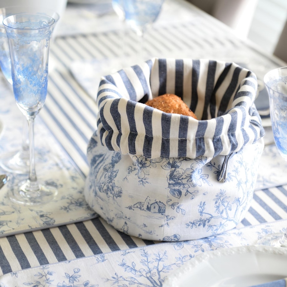 Chlebaczek Toile de Jouy Blue & Stripes