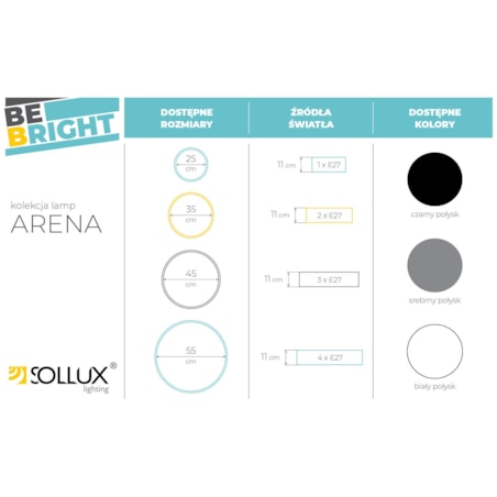 Lampa wisząca ARENA 35 biała