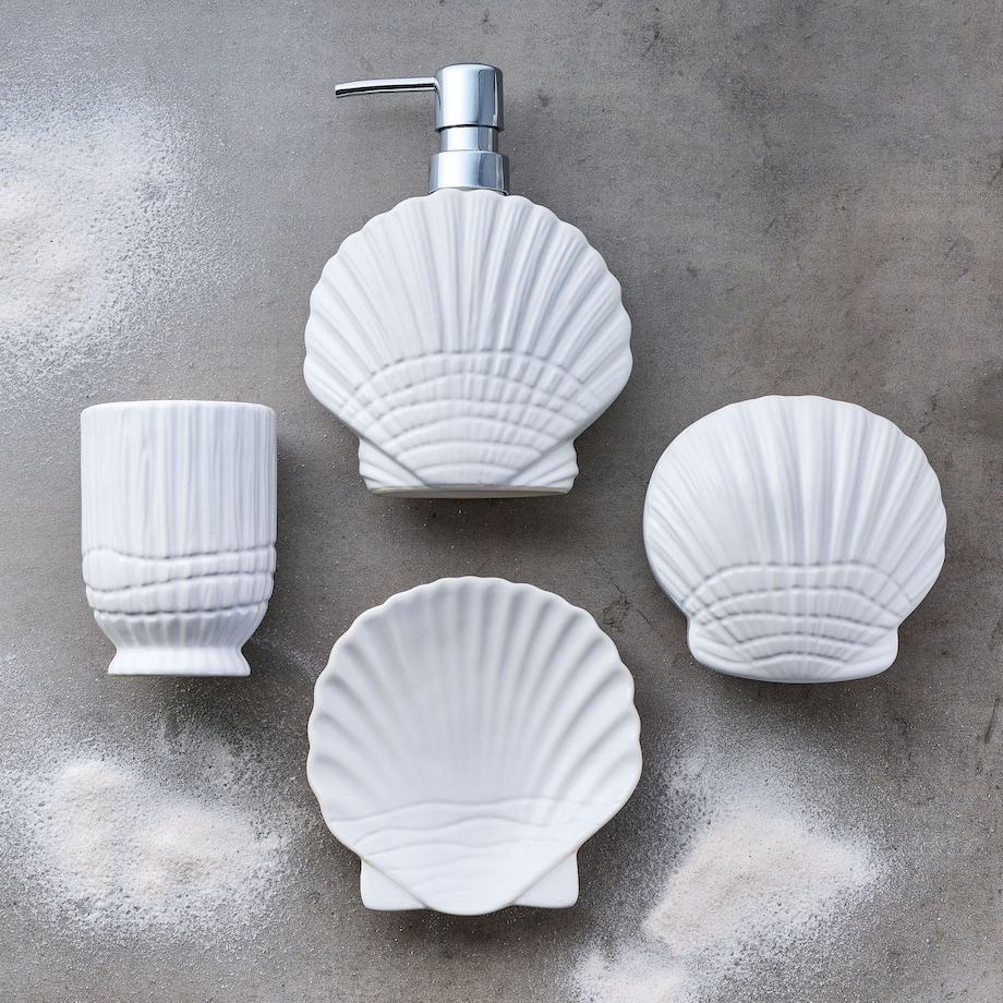 Kleine Wolke Concha Szczotka toaletowa ze stojakiem Biały