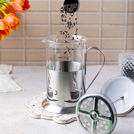 Zaparzacz tłokowy do herbaty kawy french press 800ml KINGHOFF