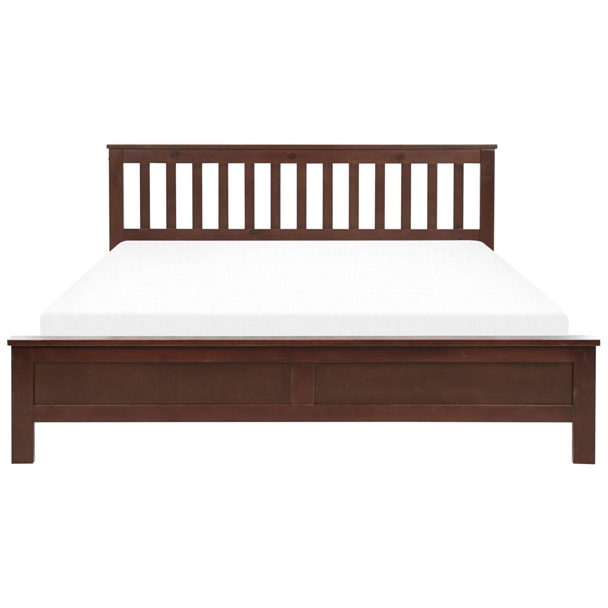 Łóżko drewniane 180 x 200 cm ciemne drewno MAYENNE