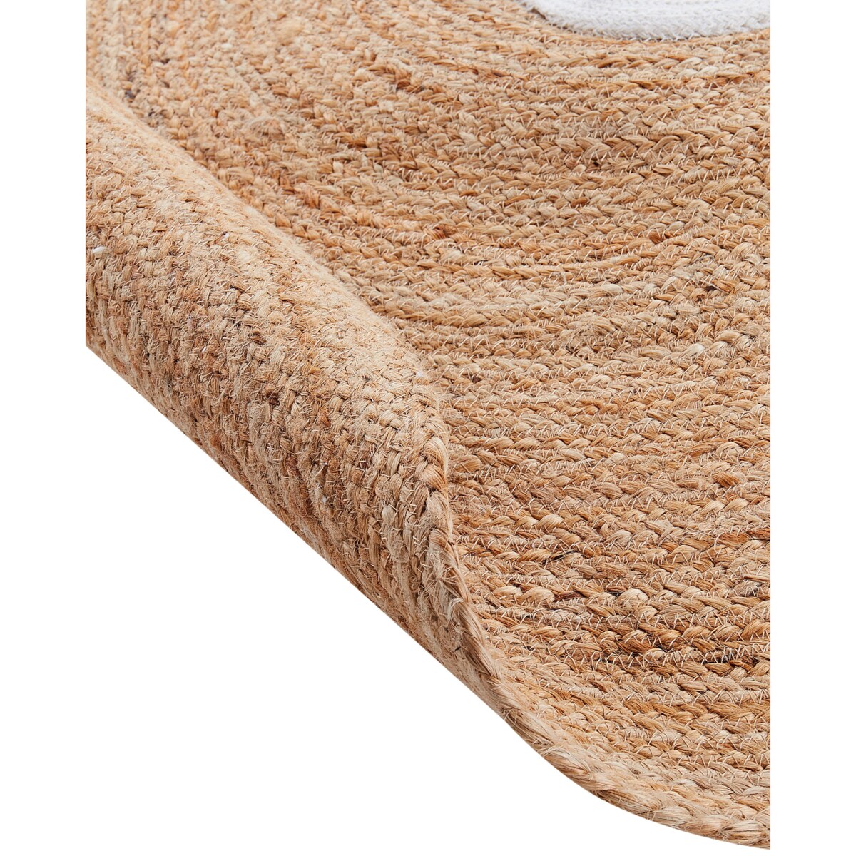 Dywan dziecięcy okrągły z juty miś 120 cm beżowy KOSALAR