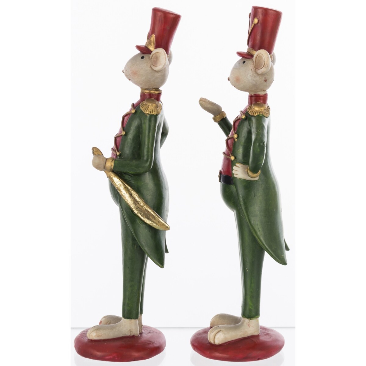 Dekoracja - para myszek we frakach i cylindrach 21x7,5x6 cm TOPI