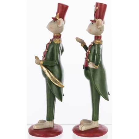 Dekoracja - para myszek we frakach i cylindrach 21x7,5x6 cm TOPI