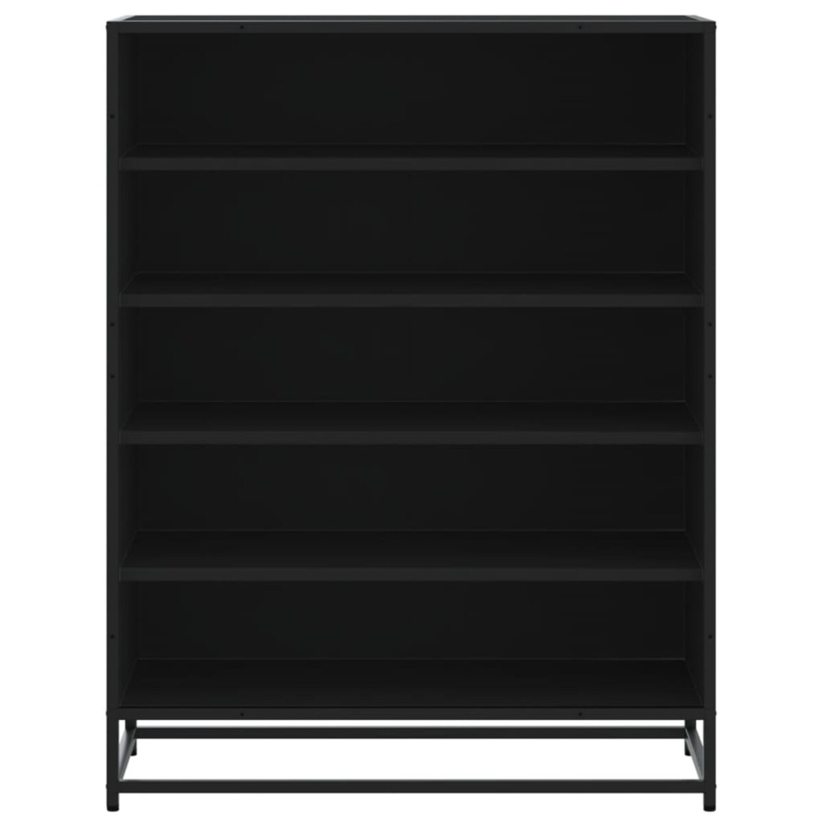 vidaXL Szafka na buty, czarna, 75x38x97,5 cm