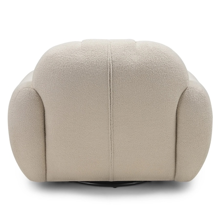 Fotel obrotowy 77x106x85 PALLASS bouclé jasnobeżowy