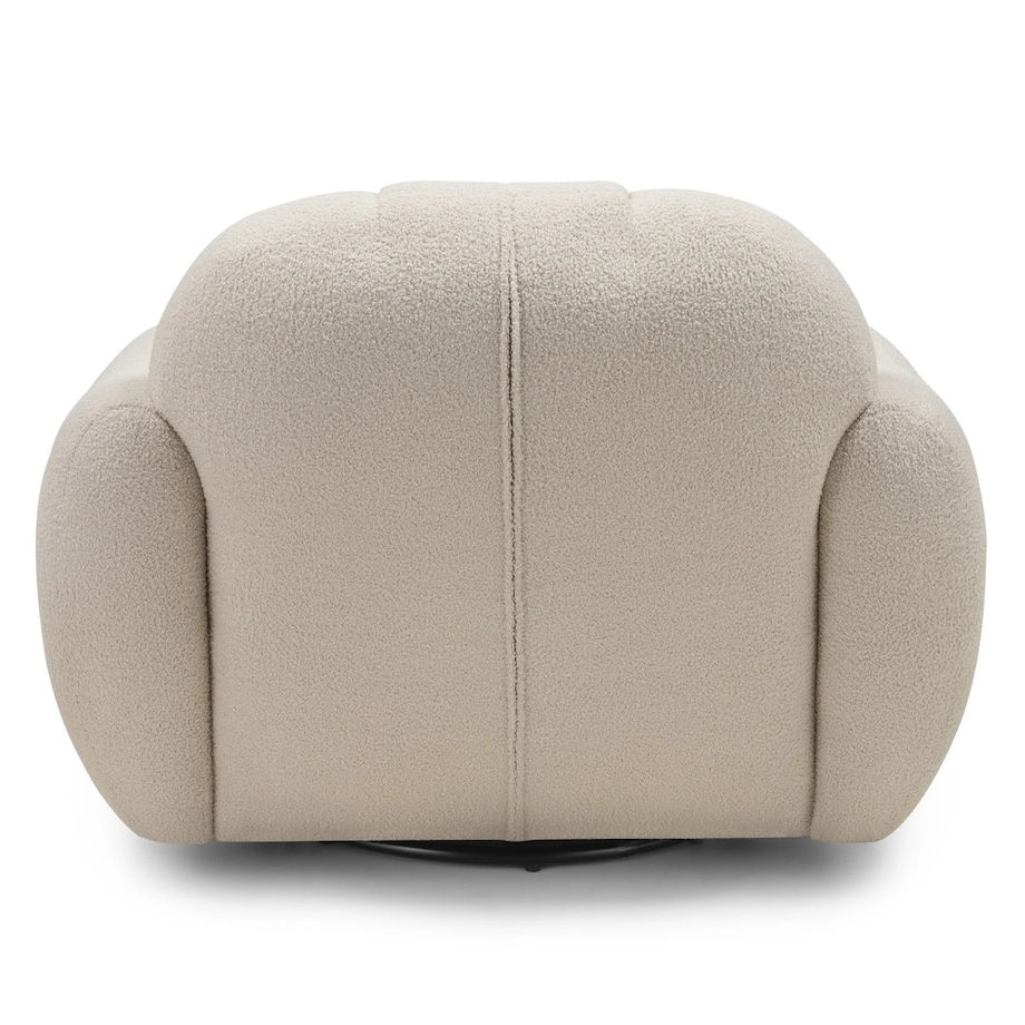Fotel obrotowy 77x106x85 PALLASS bouclé jasnobeżowy