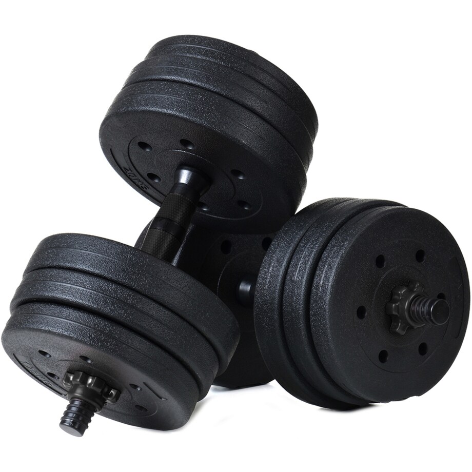 Zestaw hantli 2x10kg hantle bitumiczne 20 kg regulowane FUNFIT