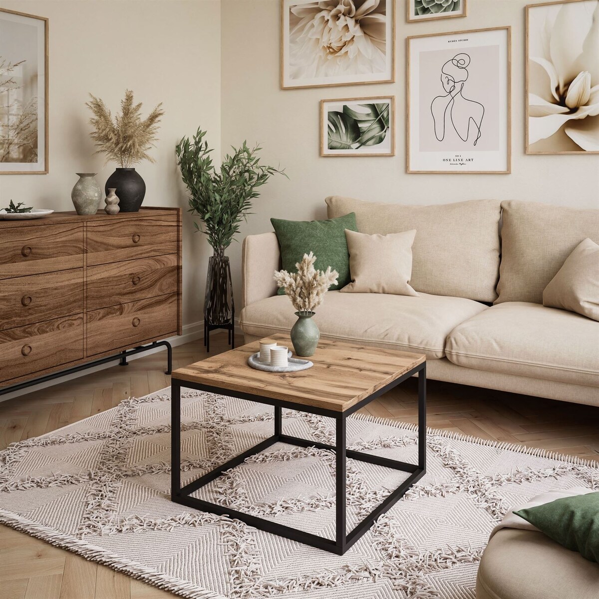 Stolik kawowy YOSHI czarny dąb wotan