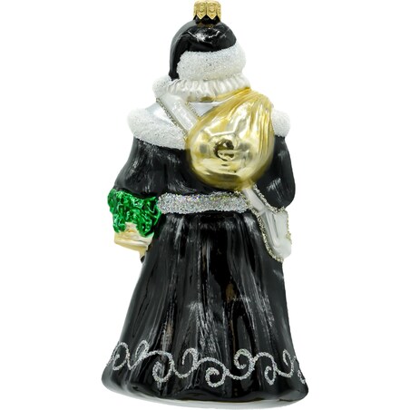 Bombka choinkowa - Święty Mikołaj w czarnej szacie