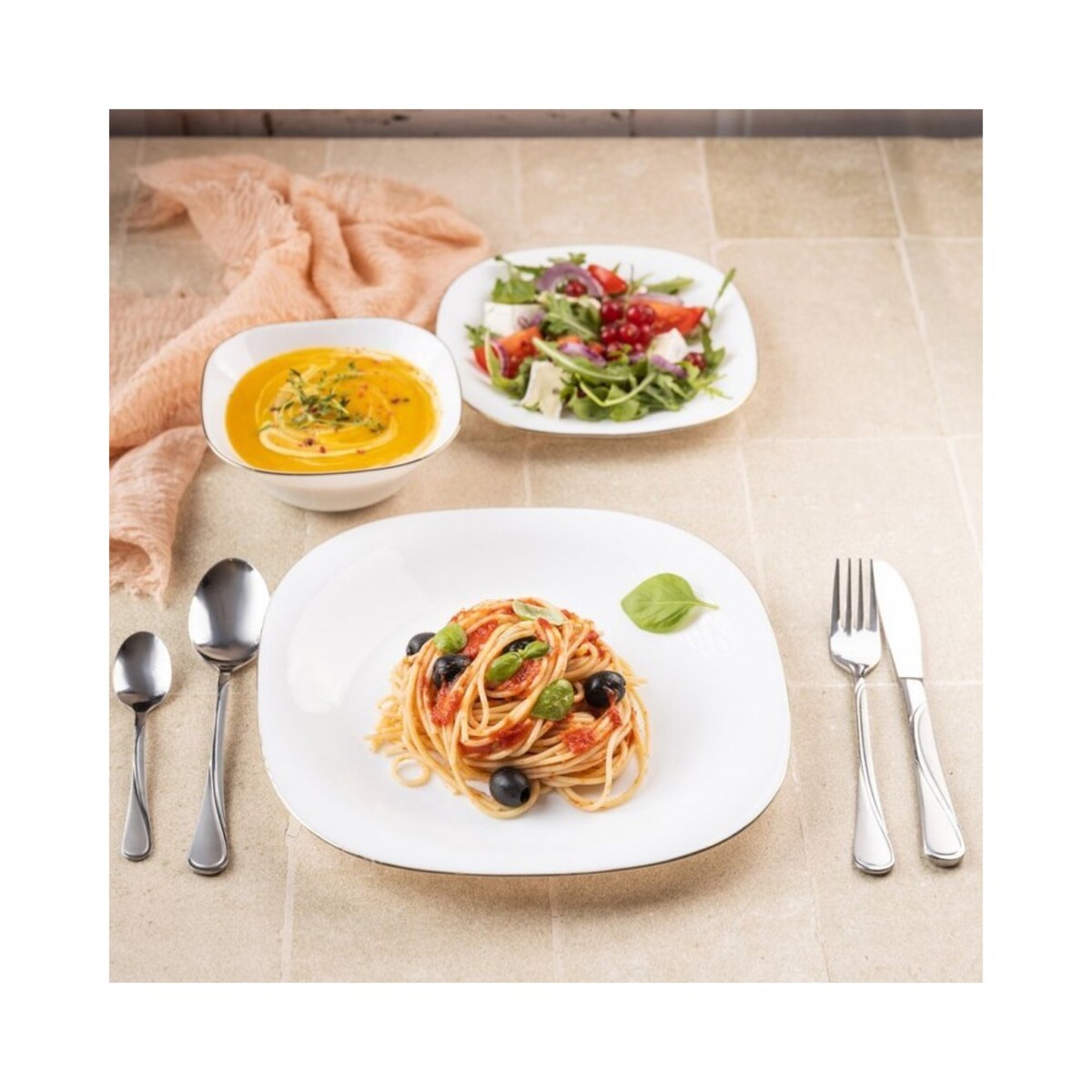 Kinghoff komplet obiadowy Topaz dla 6 osób 18 elementów 62394