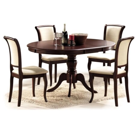 Stół rozkładany OLIVIA 106(141)x106 ciemny orzech