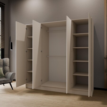 Szafa gładka 200 ALA bez lustra i bez uchwytów, kaszmirowa