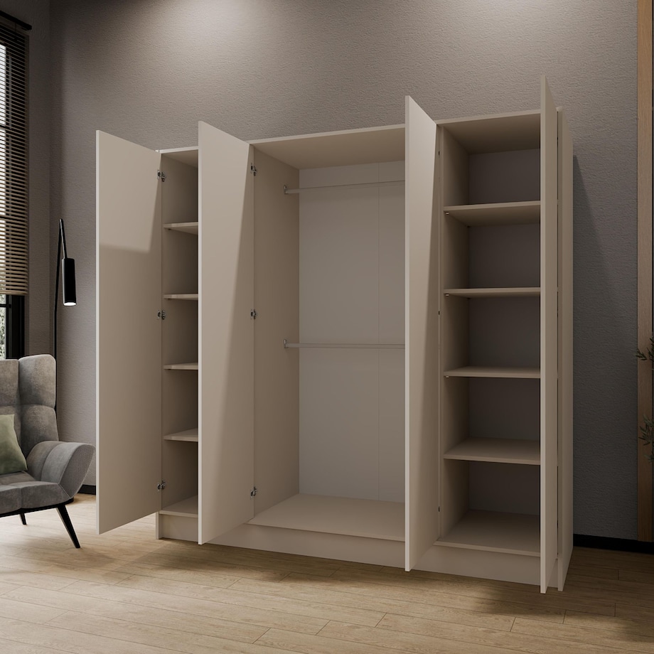 Szafa gładka 200 ALA bez lustra i bez uchwytów, kaszmirowa