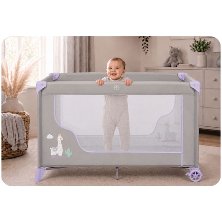 Łóżeczko turystyczne dla dziecka składane podróżne kojec Ricokids + materac + torba