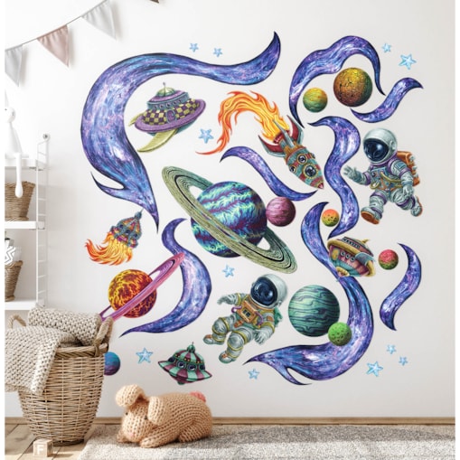 Zestaw naklejek na ścianę, Kosmiczne marzenia, 100cm