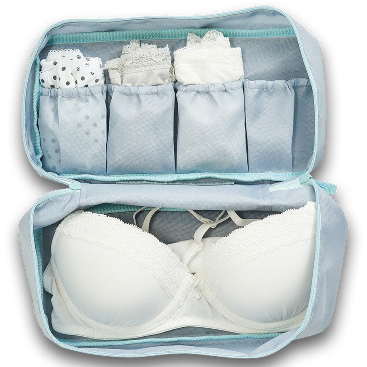 Organizer podróżny o uniwersalnym zastosowaniu, kosmetyczka z przedziałami, turystyczny pojemnik na bieliznę, ZELLER