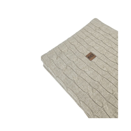 Koc dzianinowy kaszmir 150x200 cm – VERONA LATTE