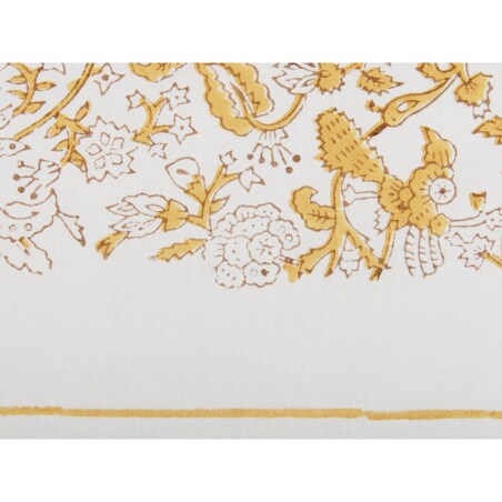 2 bawełniane poduszki dekoracyjne w kwiaty 45 x 45 cm żółto-białe BILOBA