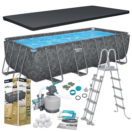 Basen stelażowy ogrodowy Bestway całoroczny 549x274x132cm APX zestaw 11w1