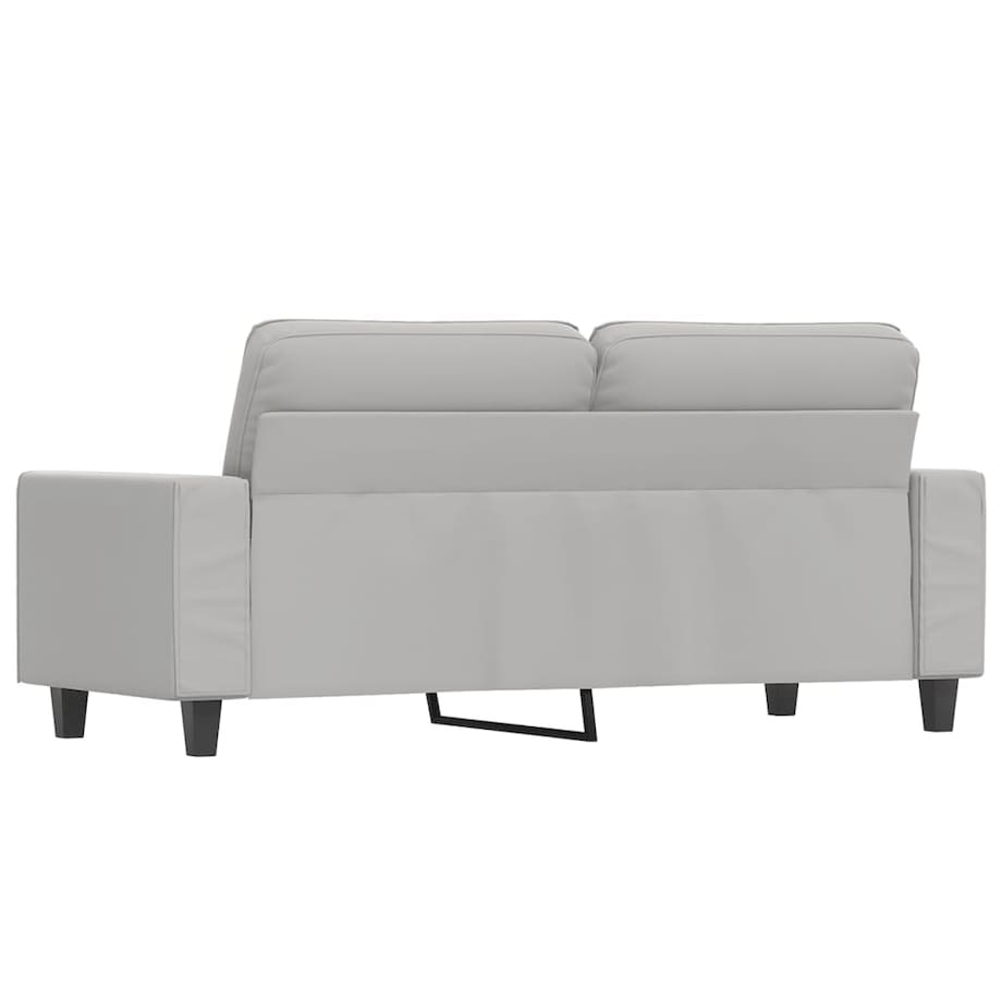 vidaXL Sofa 2-osobowa, jasnoszary, 140 cm, tapicerowana mikrofibrą