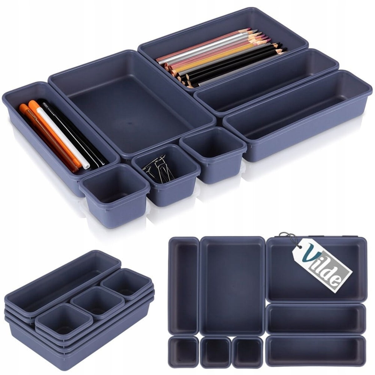 Organizery do szuflad - 8 szt w komplecie