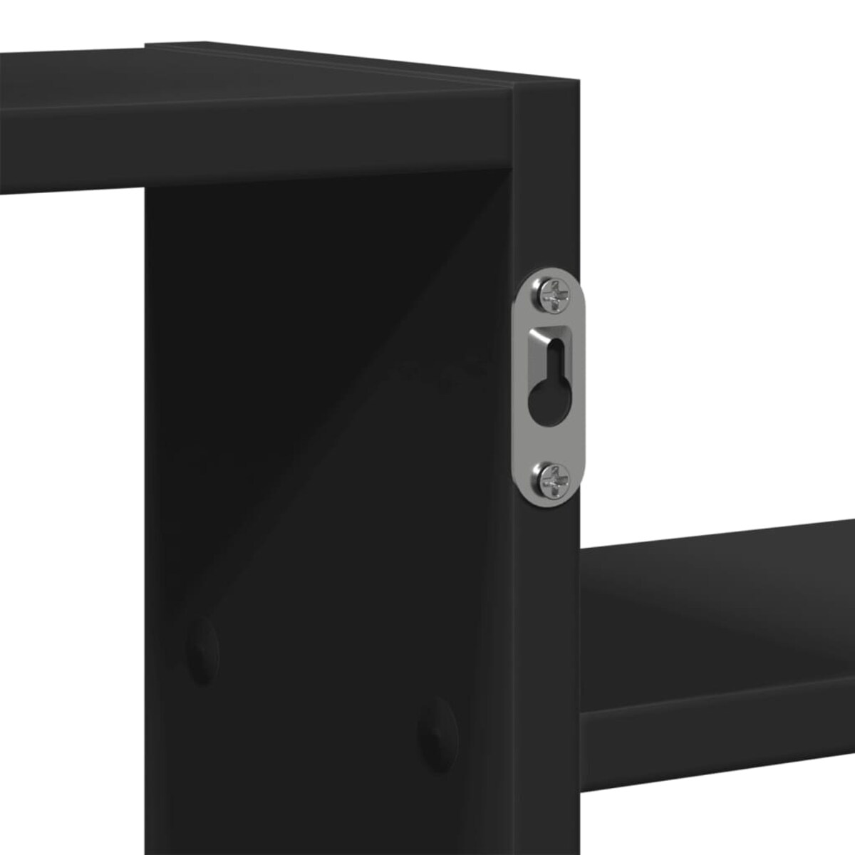 vidaXL Półka ścienna, czarna, 104x15x49 cm, materiał drewnopochodny