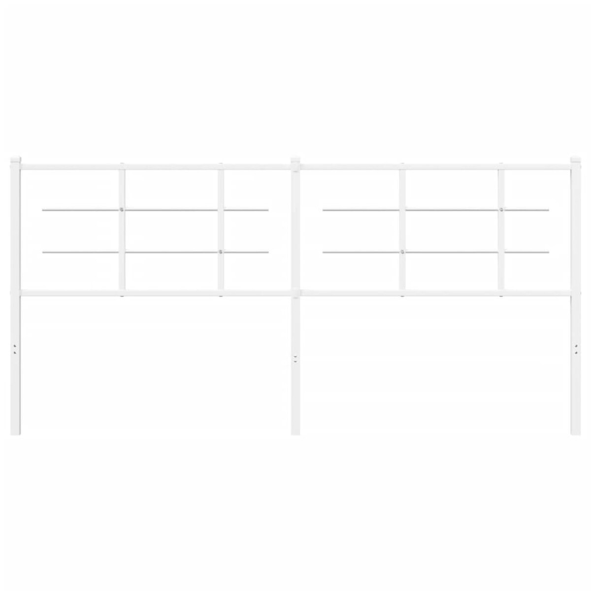 vidaXL Metalowe wezgłowie, białe, 180 cm