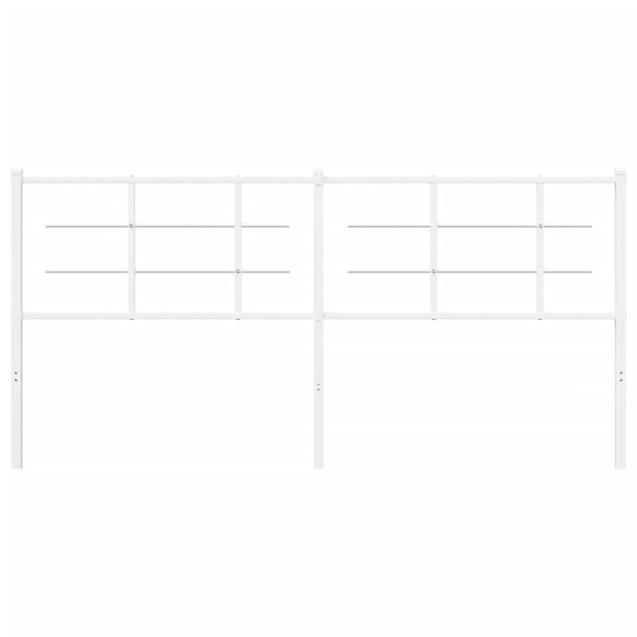 vidaXL Metalowe wezgłowie, białe, 180 cm