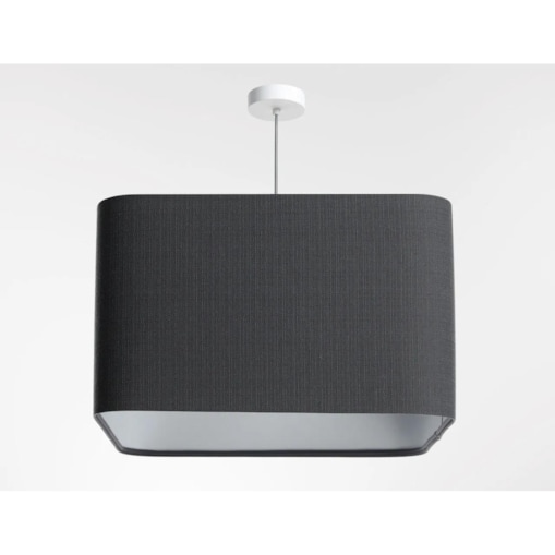 Lampa wisząca KWADRO LEN 006-40w25 grafitowa/szara