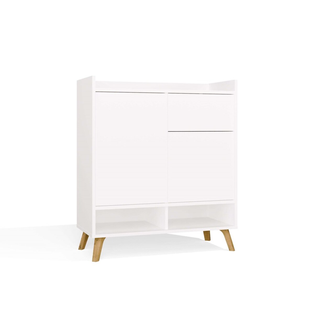Komoda Colin szafka 2 drzwi 1 szuflada 80x92x35 cm biała