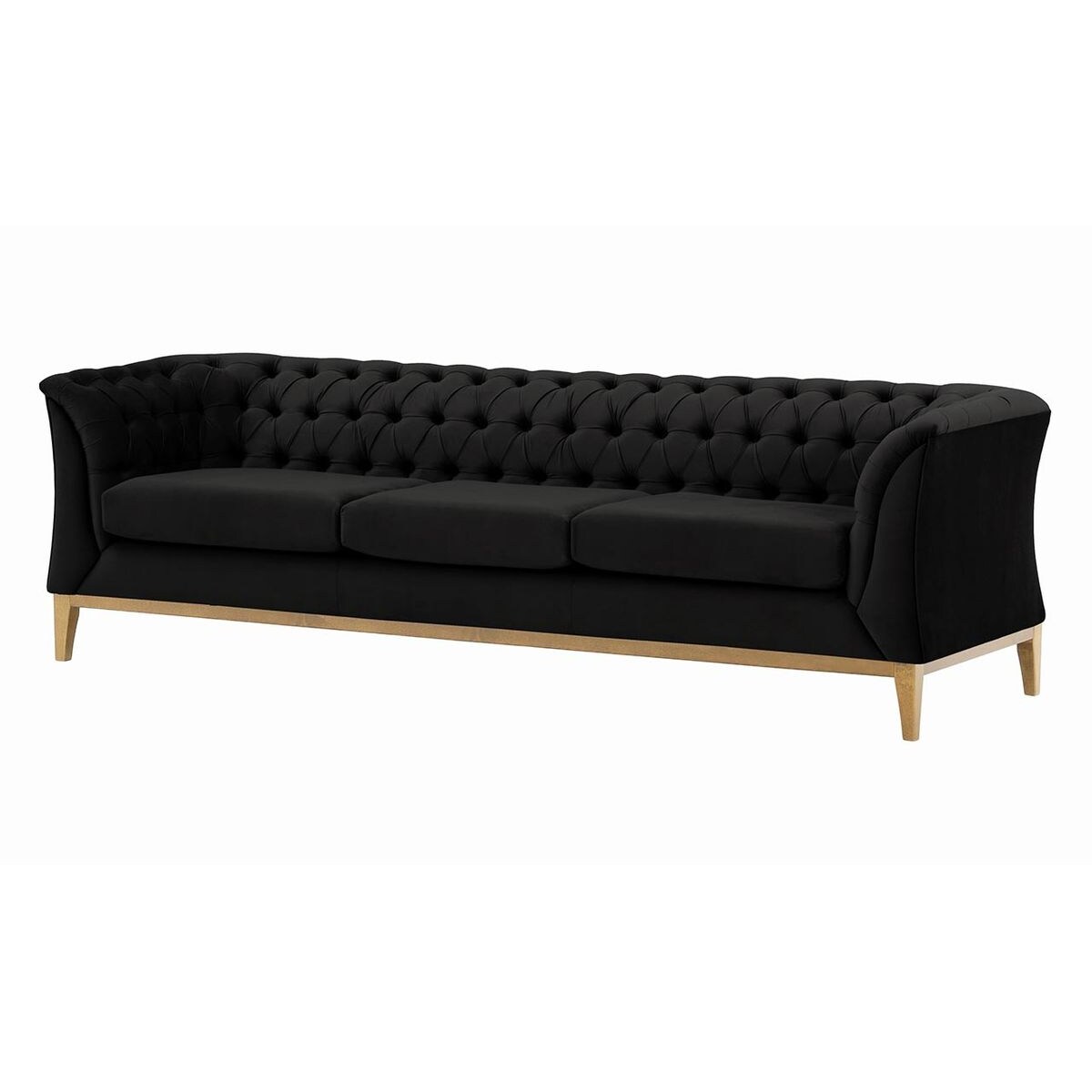 Sofa trzyosobowa Chesterfield Modern Wood-Velluto 20