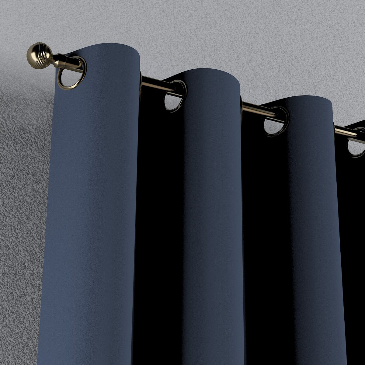 Zasłona na kółkach 1 szt. 130x260 granatowy