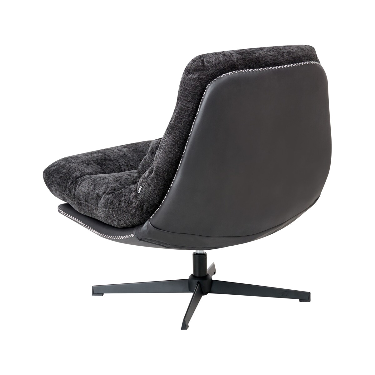 Fotel obrotowy TOVIK Z podnóżkiem Szenil Czarny